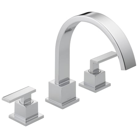 Delta 3-hole 8-16" installation Hole Deck-Mount without Diverter Tub Filler Faucet, Chrome T2753